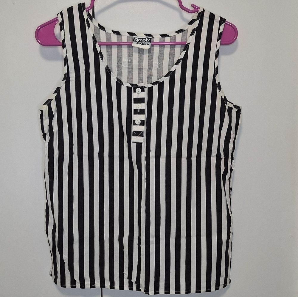 Vintage Simply Basic Striped Top